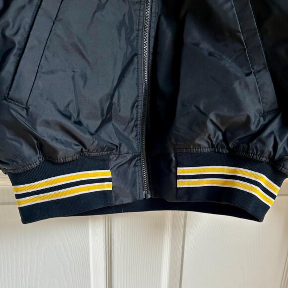 Vintage Black and Gold Men's Letterman Jacket Size Medium | Oversized Jacket - Picture 5 of 10